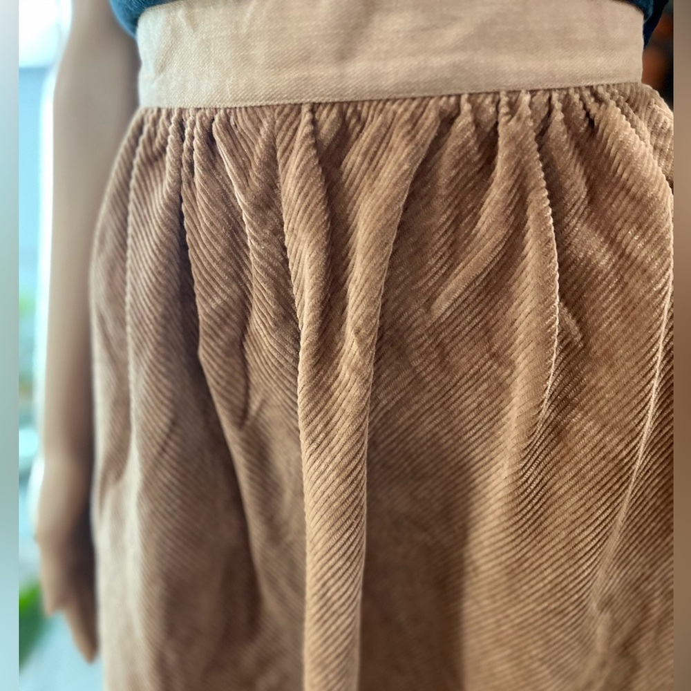 High waisted corduroy tan bubble skirt vintage SM - Picture 9 of 11